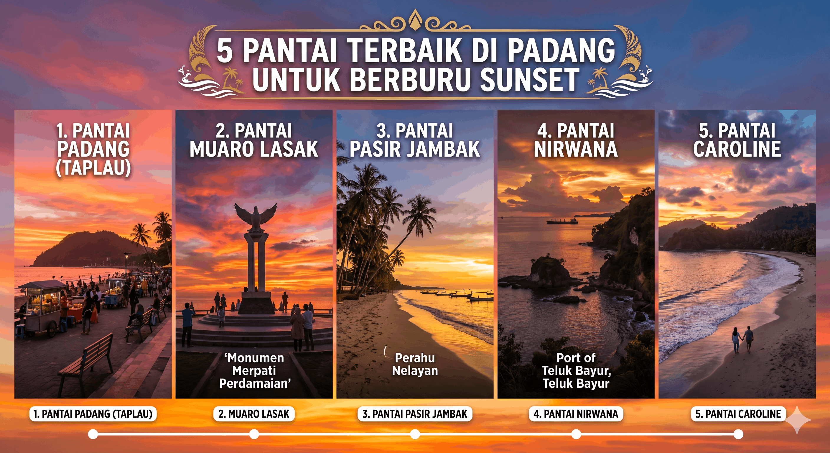 5 Pantai Terbaik di Padang untuk Berburu Sunset